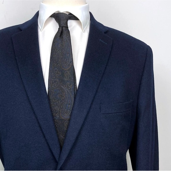 US POLO ASSN Men's Sport Coat Blazer 46R Wool Cashmere Silk E111662 - Picture 2 of 12